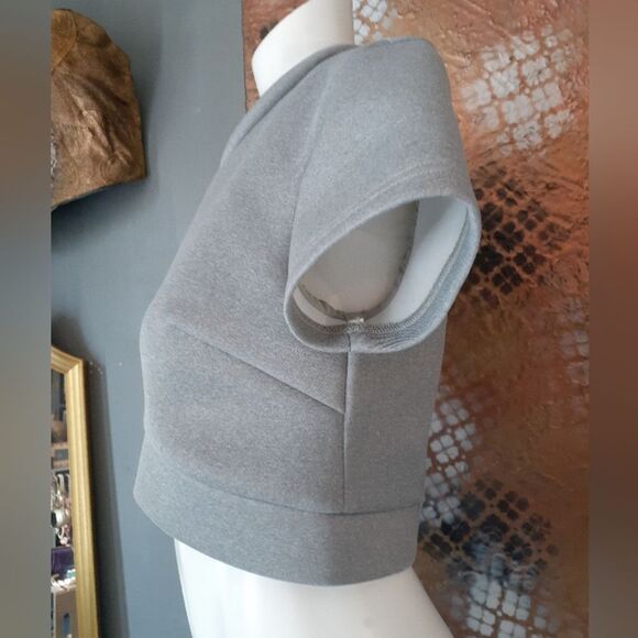 Minty Meets Munt Gray Women's Cropped Top - Picture 7 of 12